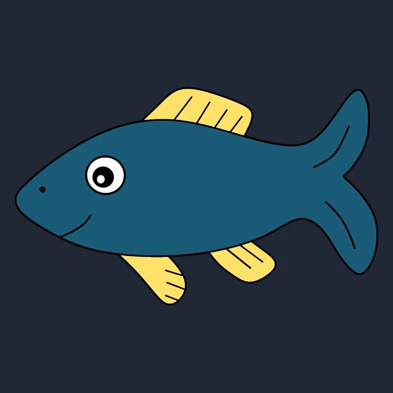 blue fish comic fish