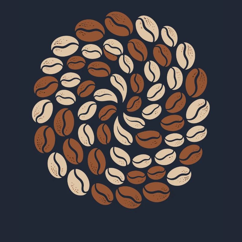 Coffee Bean Pattern Circle Lover