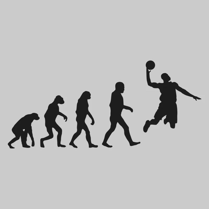 Basketball evolution logo