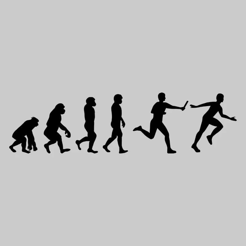 Relay race run athlete track & field Evolution