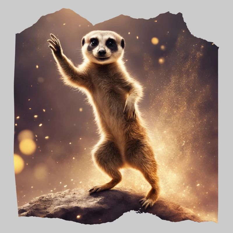 Tanzendes Erdmännchen in Glitzer