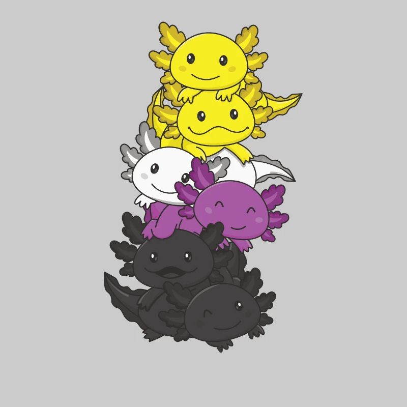 Nonbinary Flag Non Binary Pride LGBTQ Axolotl