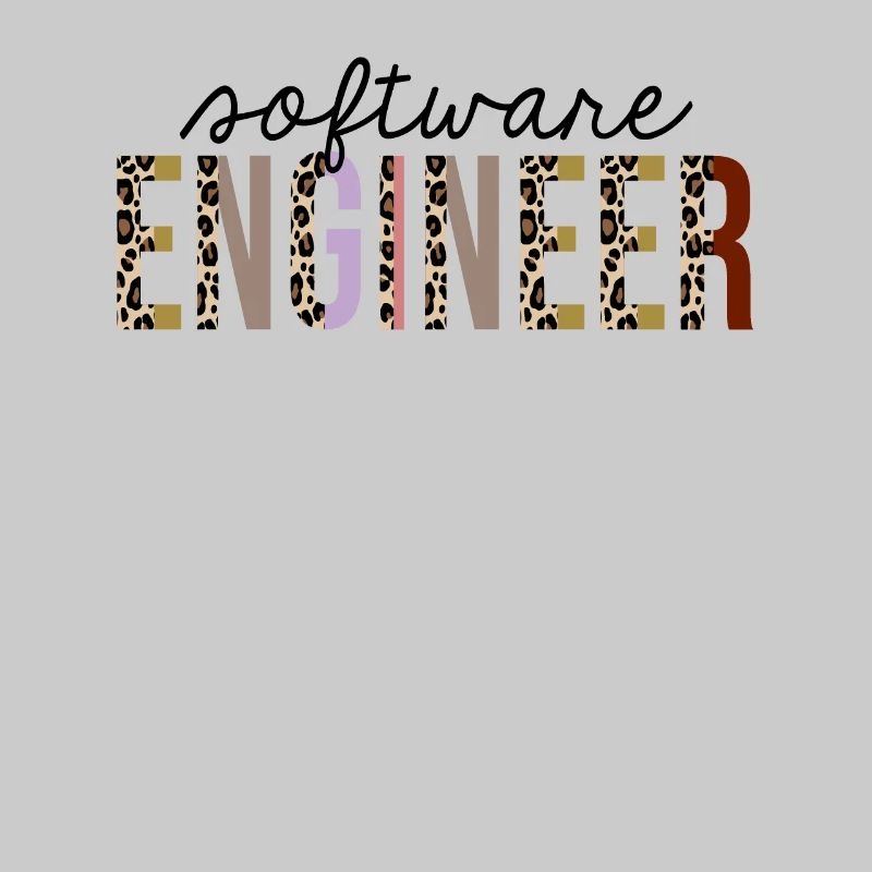 Software engineer Leopard Print Funny