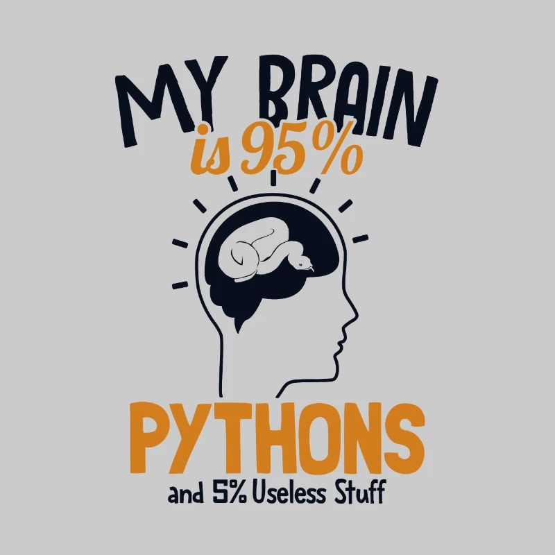 Mon cerveau est composé à 95% de pythons Python Snake Banana