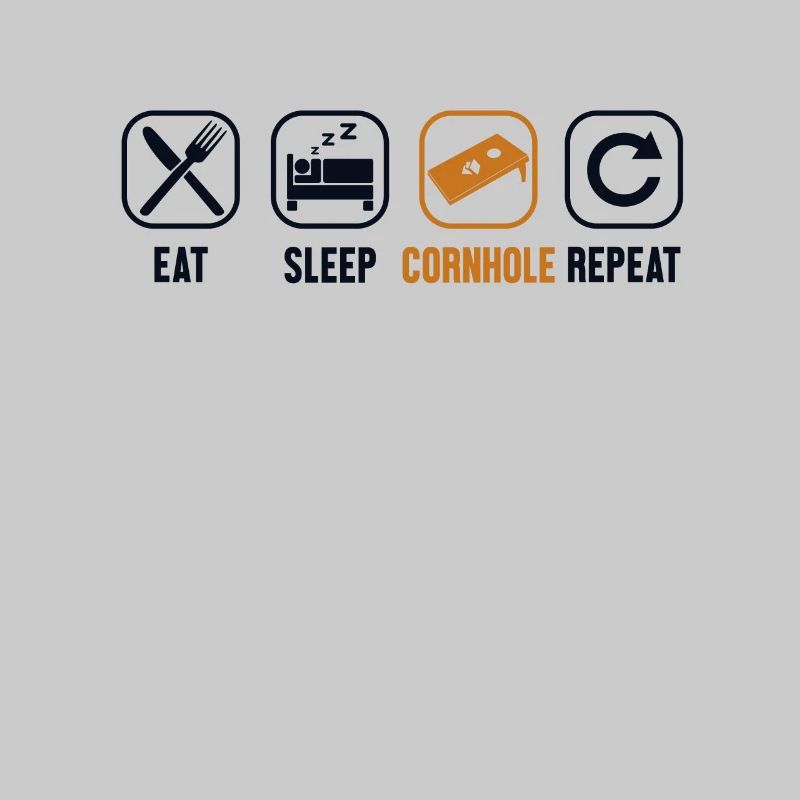 Essen Schlaf Cornhole Repeat Boards Sitzsack Spiel