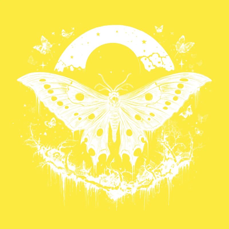 Mystical moth with magic pattern