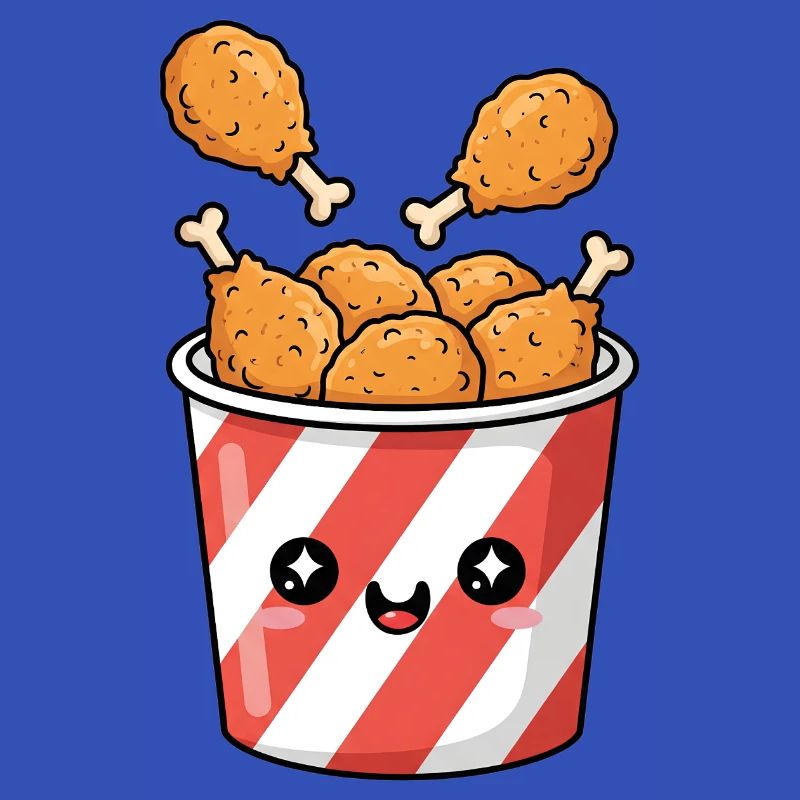 Kawaii-Brathähnchen-Eimer