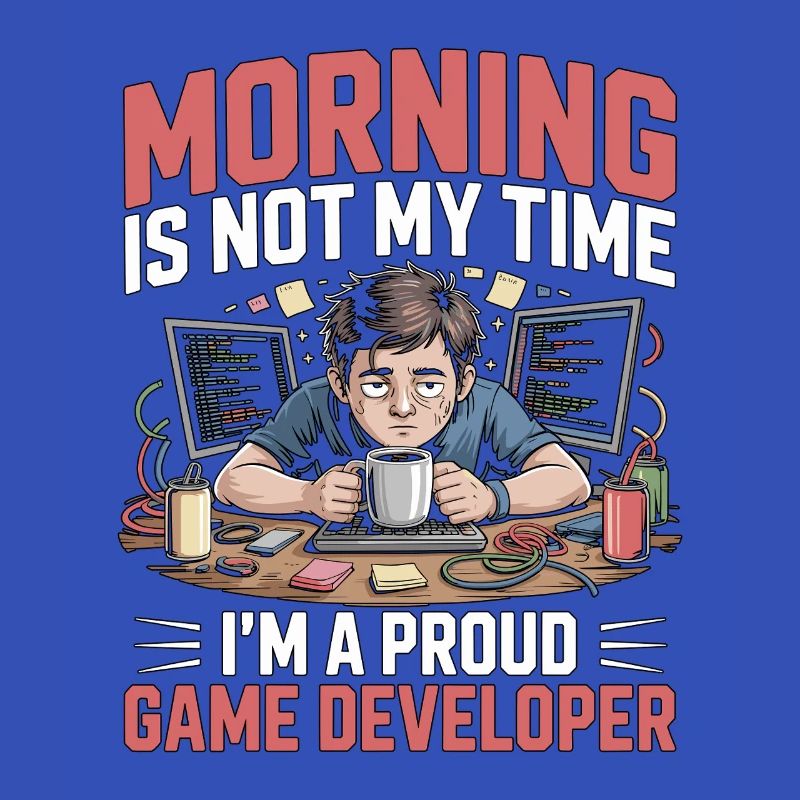 Game Developer Morning Is Not My Time Game Coder