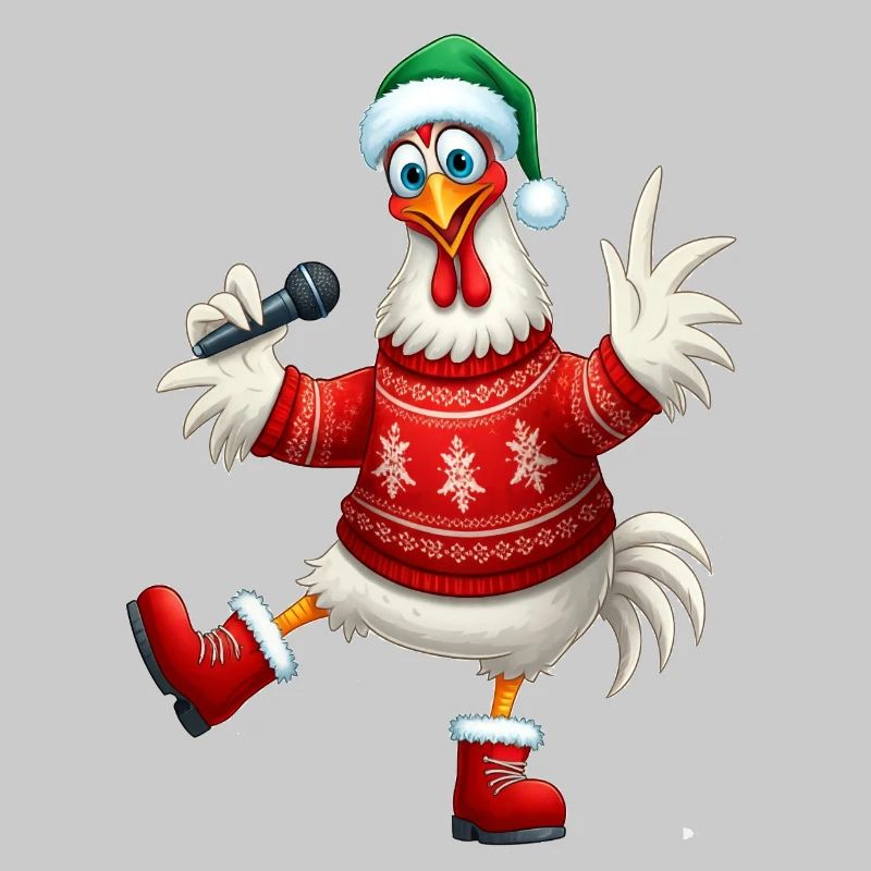 Pull de poule chantante de vacances