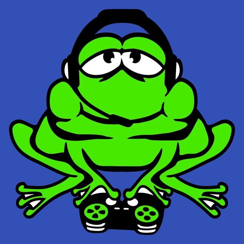 Frog Gamer Nerd Gaming Controller Console Game