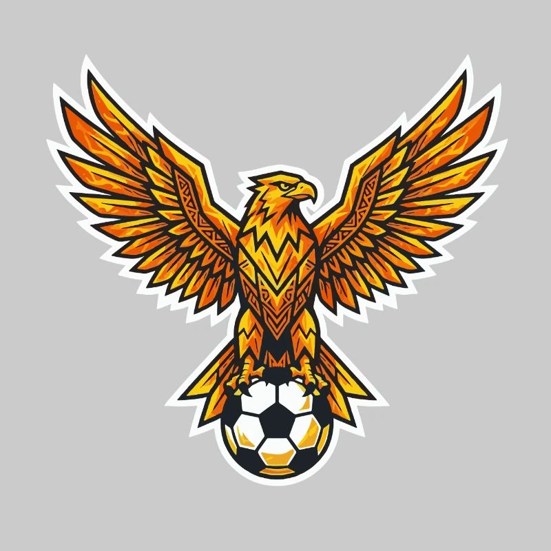 Flame phoenix with ball