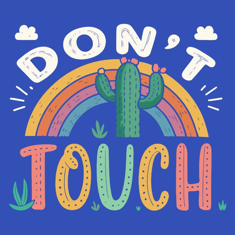 Rainbow Cactus Do Not Touch