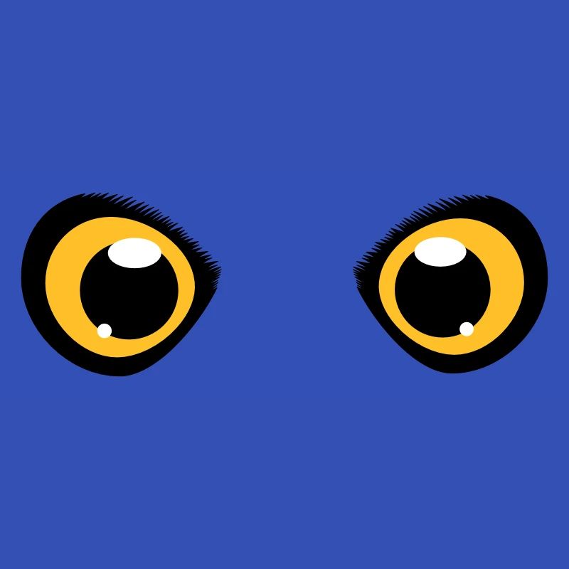 zwei leuchtende Augen einer Eule