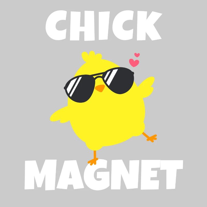 Chick Magnet Cool Chick Cartoon