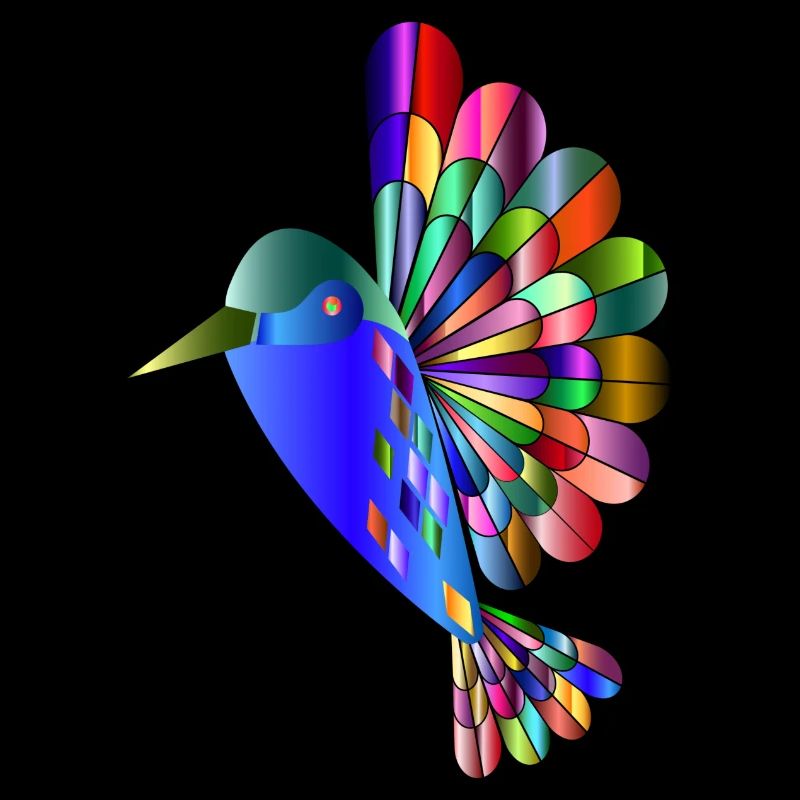 Kolibri Mosaik bunt Geschenk Geschenkidee