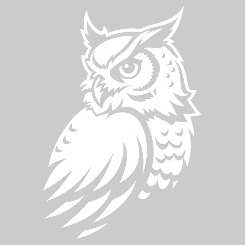 Wachsame Eule – Tattoo Silhouette