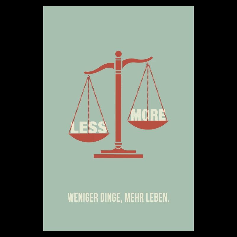 Moins, c’est plus - Conception d’affiche d’équilibre