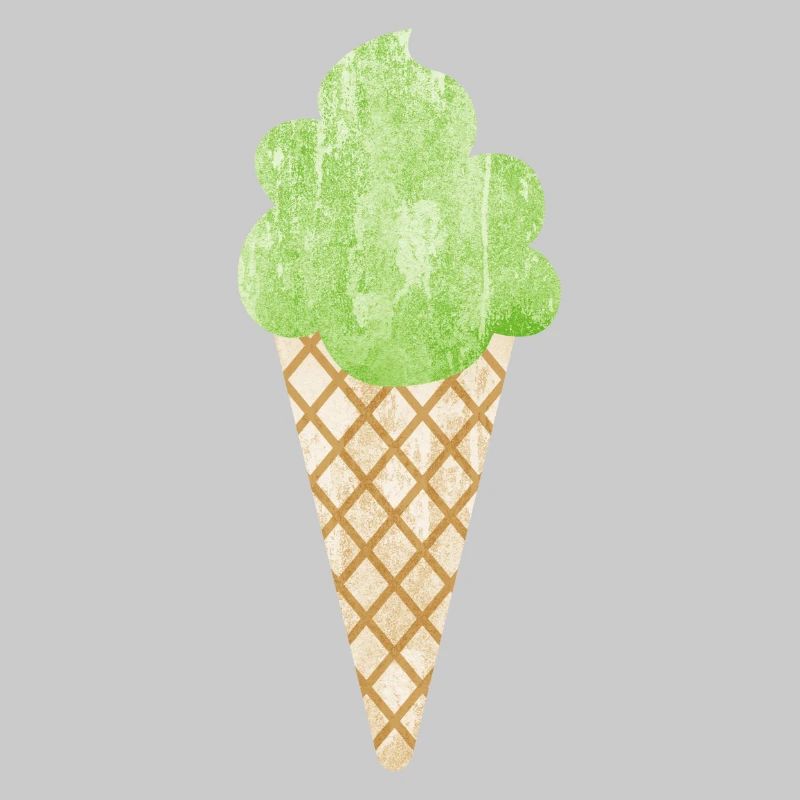 Cornet de crème glacée Cornet de crème glacée Woodruff vert