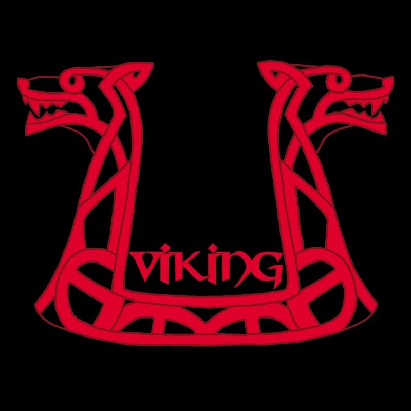 Roter Wikinger-Drache