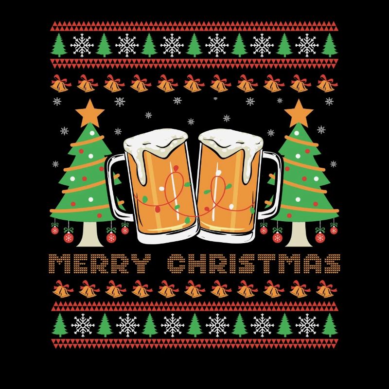 Frohe Weihnachten hässlicher Weihnachtspullover Geschenk Humorbier