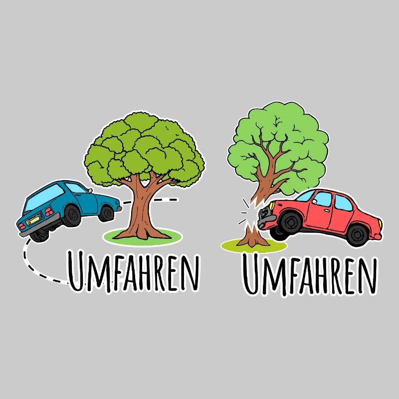 Mit dem Auto den Baum umfahren oder umfahren?