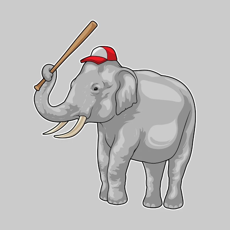 Elefant Baseballschläger Baseball