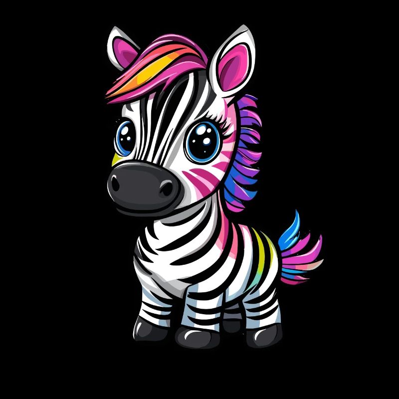 Colorful Striped Zebra