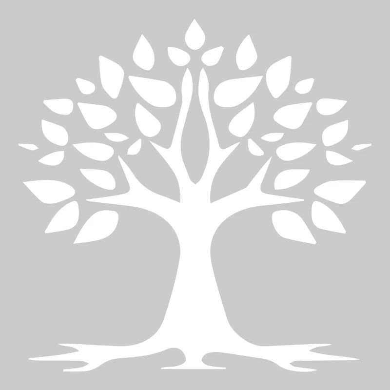 Stylized Tree Simple Tattoo Logo