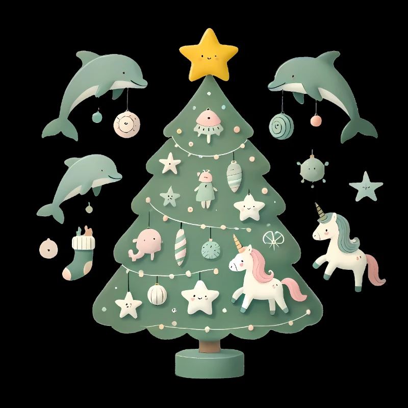 Whimsical Christmas Tree Fantasy