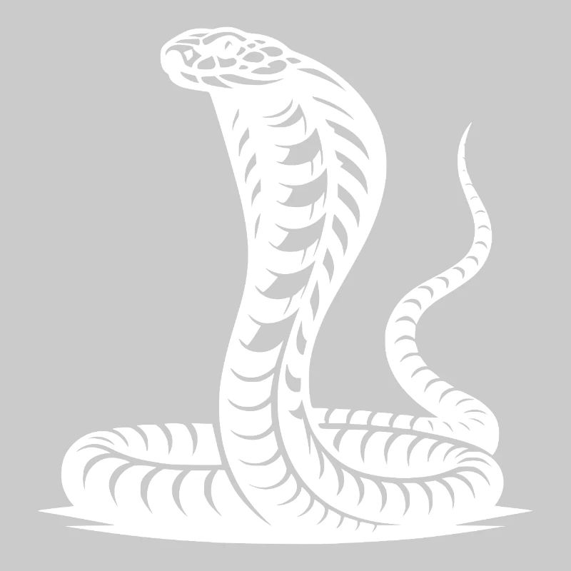 Cobra serpent cou bouclier menaçant posture conception