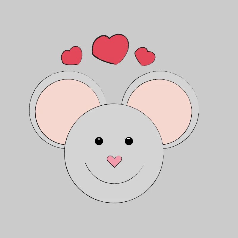 Süße lachende Maus - Geschenk - Geschenkidee