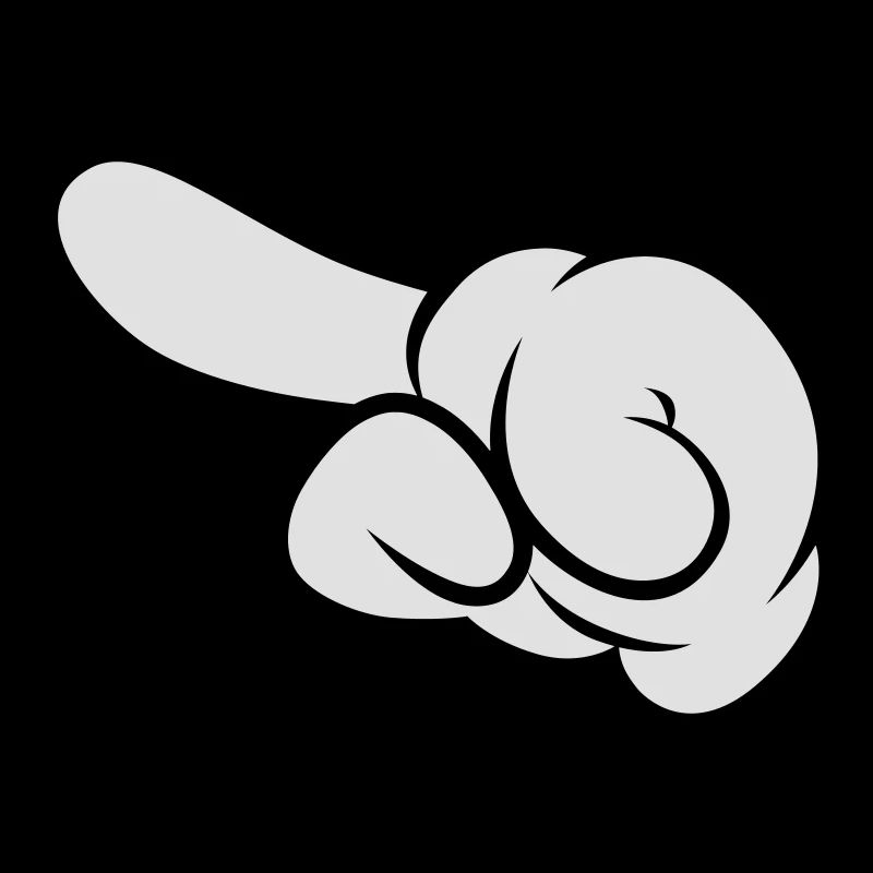 Comic Hand Pointing (Left)