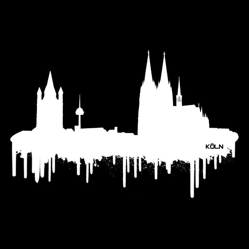 Skyline Cologne - Blanc