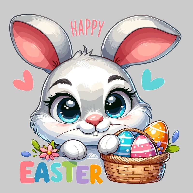 Happy Easter - Easter Bunny Illustration