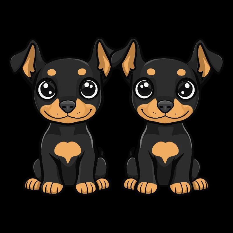 Doberman Hund Comic