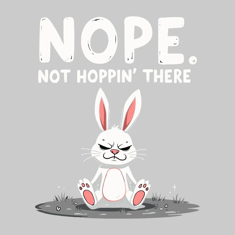 Grumpy Bunny Sarcastic Animal Design