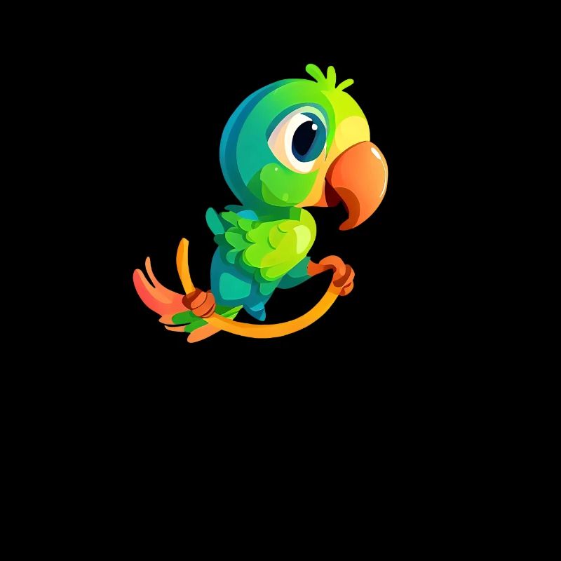 Perroquet à bascule d’oiseau vert