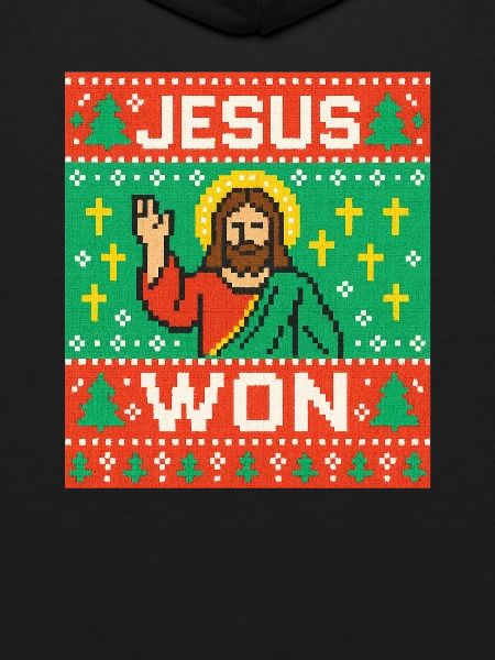 Jesus Won hässlicher Weihnachtspullover-Stil, christlich