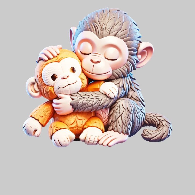 Cuddle Monkeys Embrace