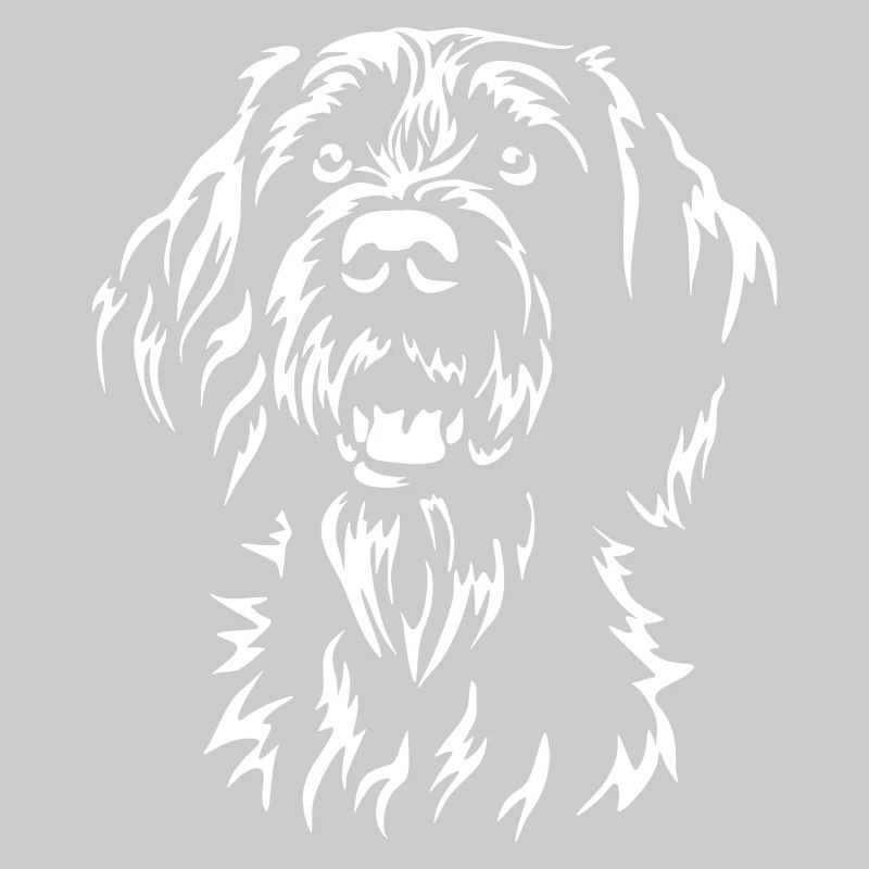 German Wirehaired Head "Black Edition"