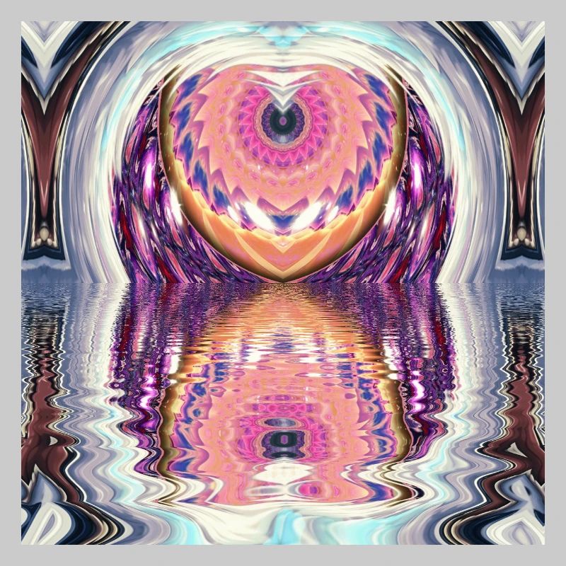 Circle Mandala Reflet en couleurs néon
