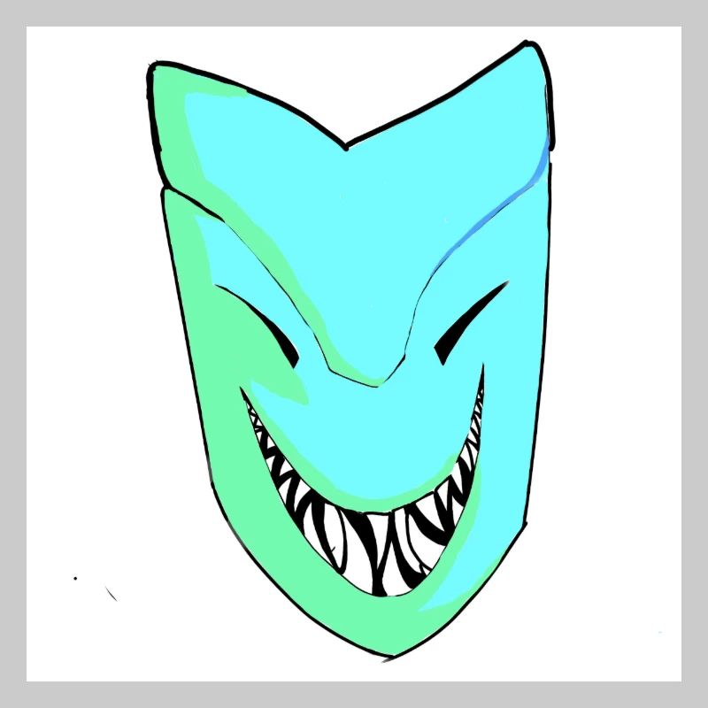 Smiling mask in gradient