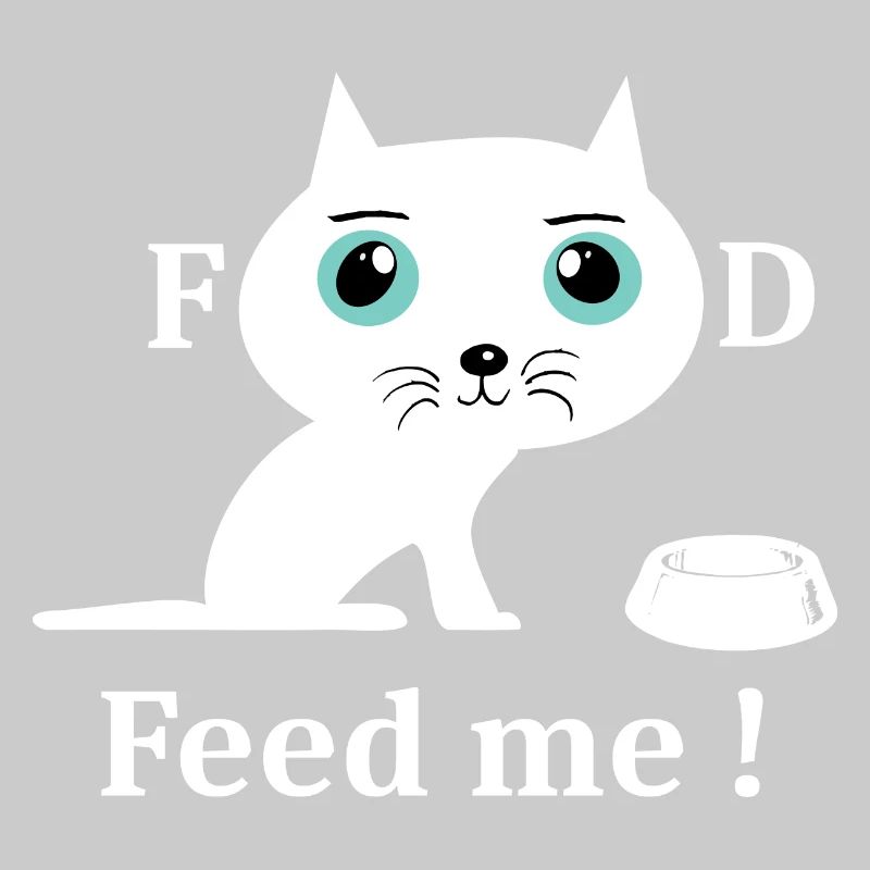 Chat blanc mignon