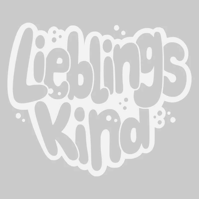 Lieblingskind Bubblige Schrift