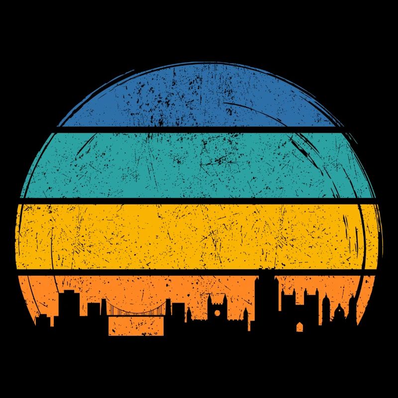 Sunset Skyline Stripes