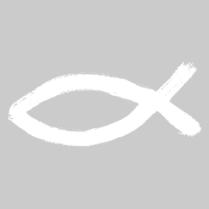 Jésus Poisson Blanc Ichthys Poisson Jésus
