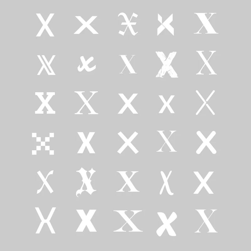 Typographie Monogramme X Pattern
