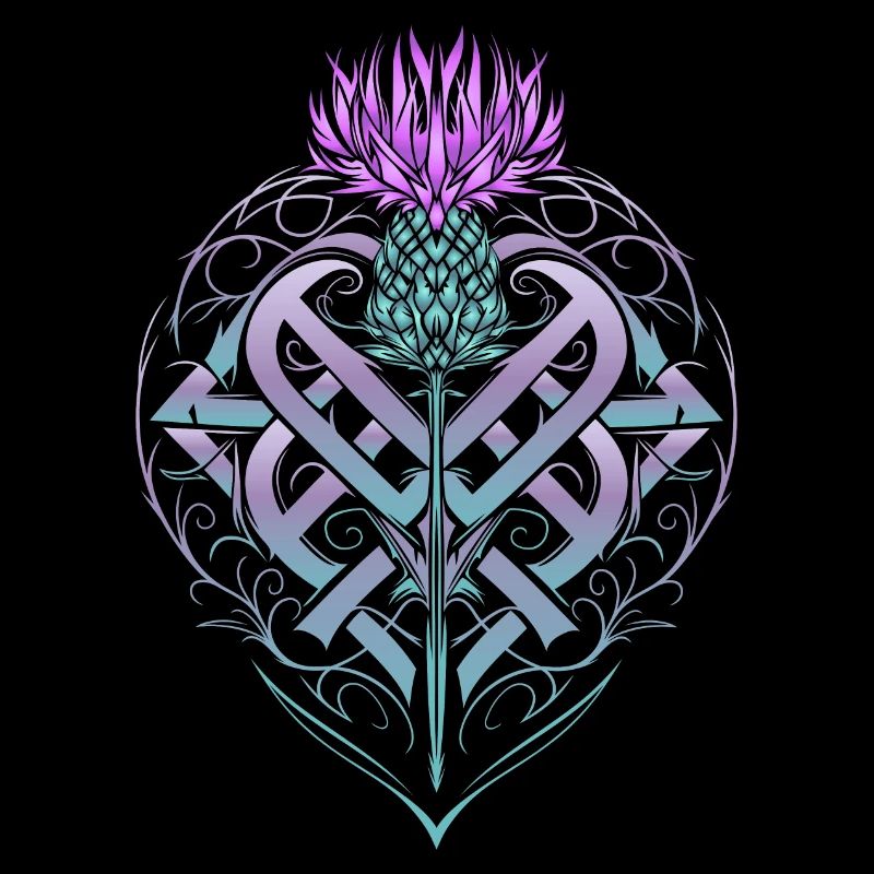 Distel Schild Celtic Knots Thistle Lover