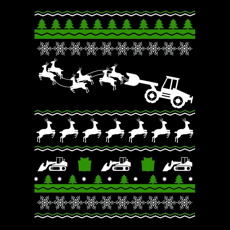 Weihnachten Ugly Sweater Bagger Traktor Geschenk