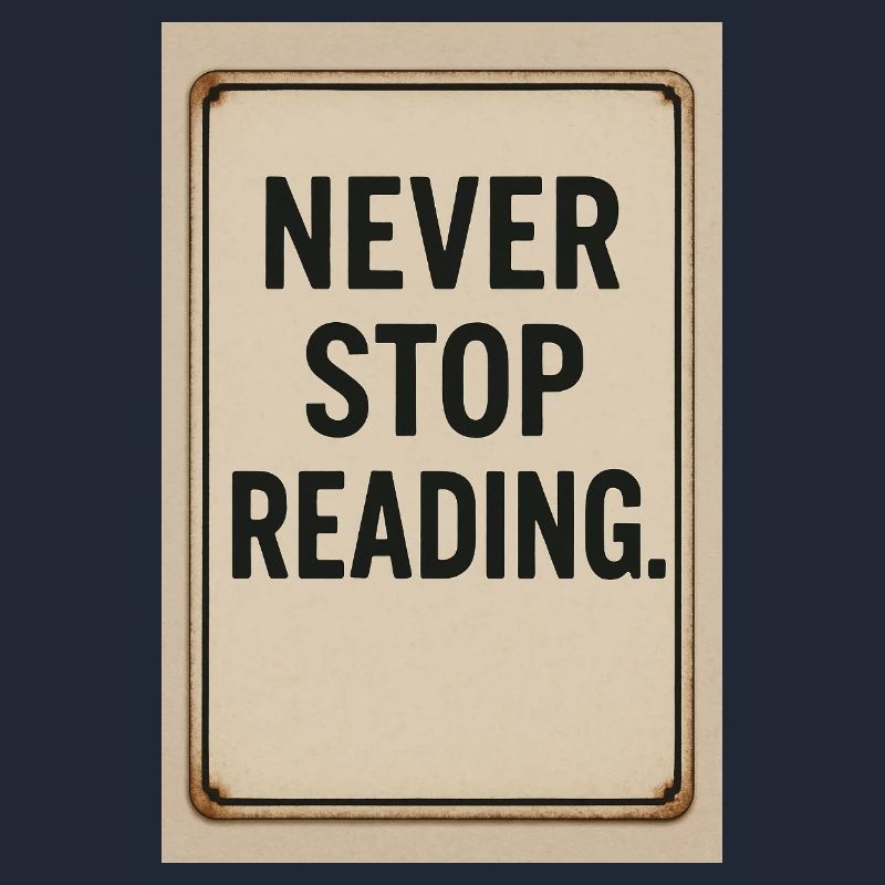 Never stop reading